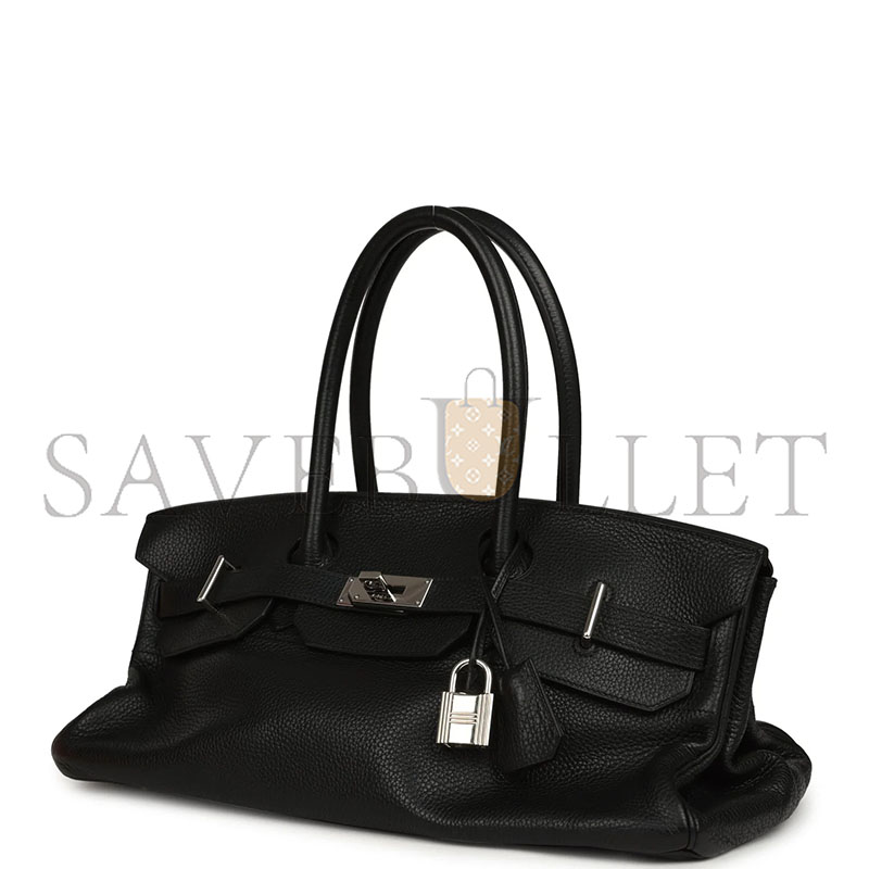 H**me5 master shoulder birkin 42 jpg black clemence palladium hardware (42*20*18cm)